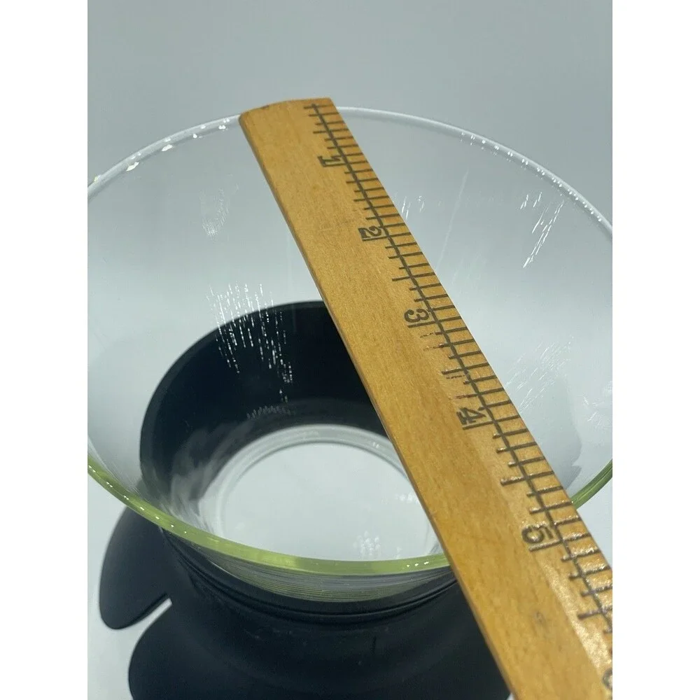 Bodum Replacement #157 Pour Over Glass Coffee Carafe / Plastic Collar Black EUC